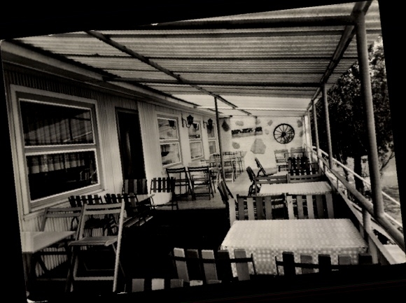 Postcard Hinterrod Eisfeld in Thuringia, Park Cafe, Terrace
