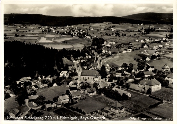 Postcard Fichtelberg in the Fichtelgebirge Mountains, Upper Franconia, climatic health resort 720 m, Fichtelgebirge, Bavarian Ostmark