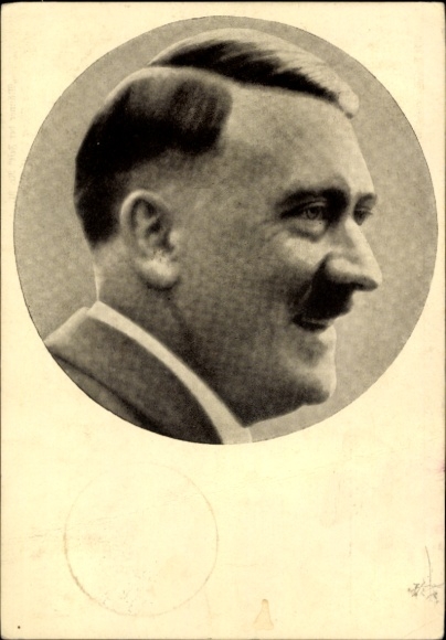 Postcard Führer and Reich Chancellor Adolf Hitler, Portrait, Men of the Time No. 91