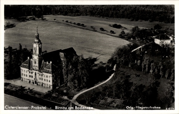 Ak Birnau Uhldingen Mühlhofen am Bodensee, Cistercienser-Probstei, Fliegeraufnahme 21514