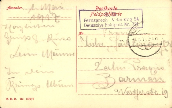 Artist Postcard Pommerhanz, K., Field post letter from the front, artillery, field kitchen