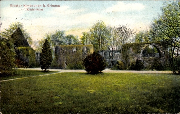 Ansichtkaart Nimbschen Böhlen Grimma in Saksen, kloosterruïne