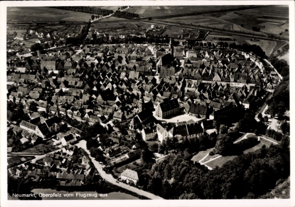 Postcard Neumarkt in der Oberpfalz, aerial photograph