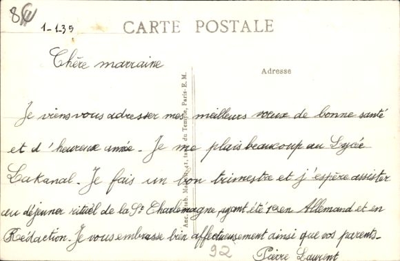 Postcard Châtenay Hauts-de-Seine, Schools
