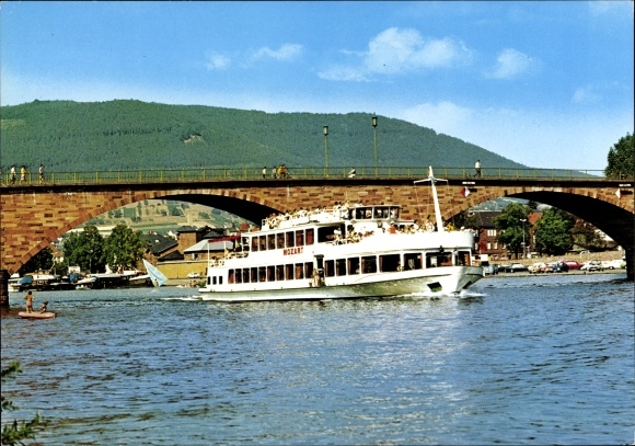 PC Miltenberg am Main Lower Franconia, SMS Mozart in front of the Main Bridge