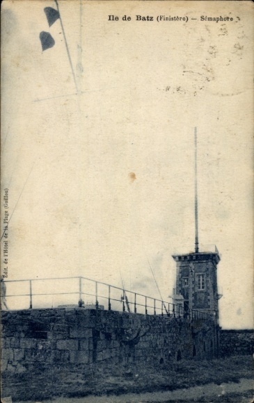 Postcard Île de Batz Finistère, semaphore