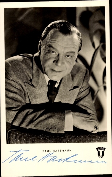 Aktor Paul Hartmann, portret, autograf