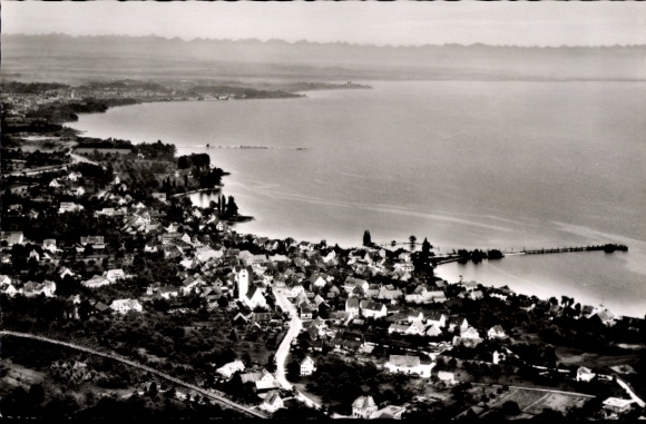 Ak Immenstaad am Bodensee, Fliegeraufnahme