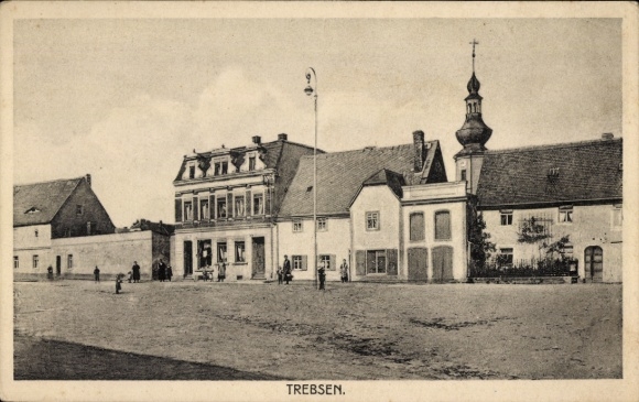 Ak Trebsen an der Mulde Sachsen, Ansicht vom Inneren der Ortschaft
