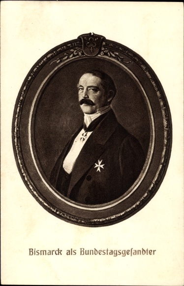 Ak Fürst Otto von Bismarck, Portrait als Bundestagsgesandter