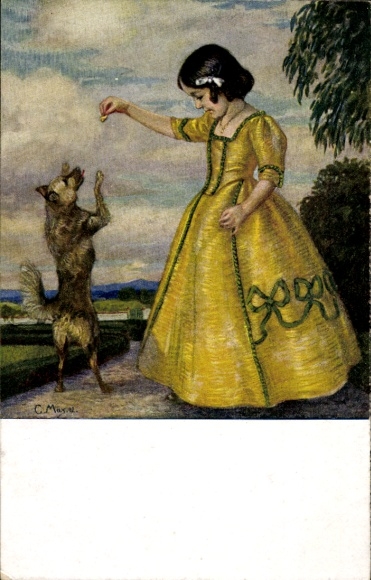 Artist PC Corneille, Max, A treat, girl training a dog