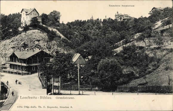 Postcard Dresden Lochwitz Bühlau, Tauschers Sanatorium, Grundstrasse