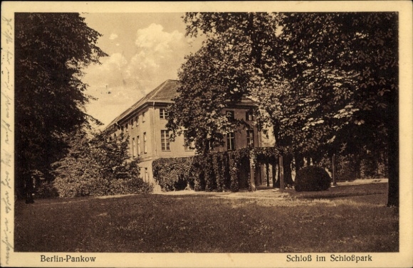 Ak Berlin Pankow, Schloss, Schlosspark