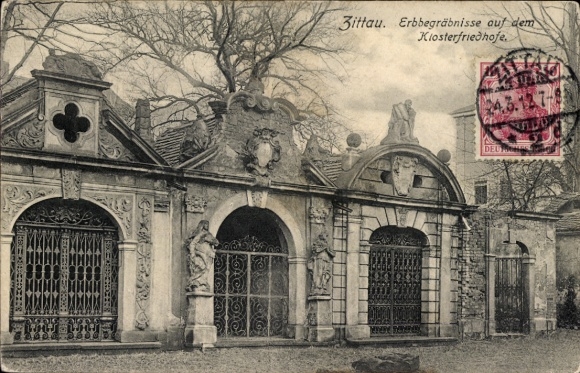 Ak Zittau in Sachsen, Erbbegräbnisse auf dem Klosterfriedhof
