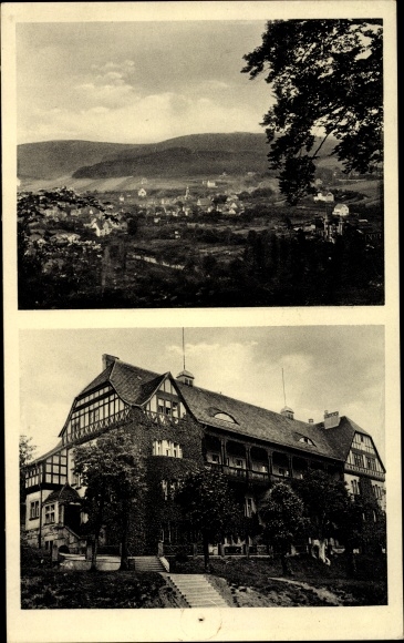 Postcard Helsa in Hesse, Motorsport School of the NSKK Hesse, place with surroundings