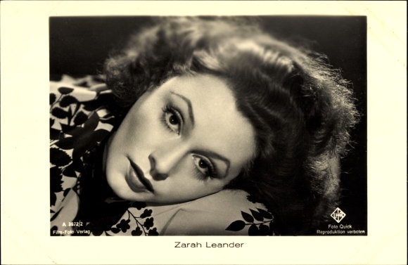 Ak-actrice Zarah Leander, portret