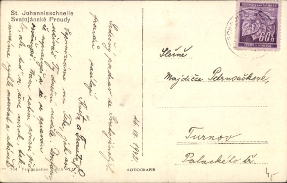 Postcard Central Bohemia, St. John's Rapids