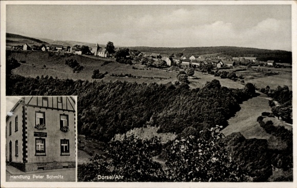 Postcard Dorsel in the Eifel, general view, shop Peter Schulz