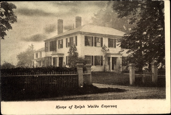 Postcard Concord Massachusetts USA, Home of Ralph Waldo Emerson
