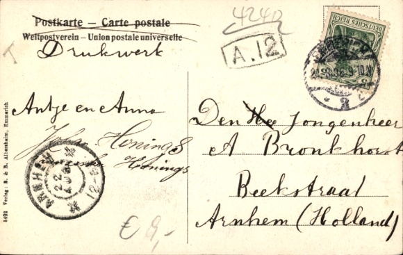 Postcard Emmerich am Niederrhein, Steinstraße, street scene, passers-by