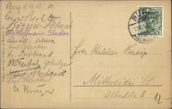Photo Postcard Burg near Magdeburg, Victoria Gymnasium