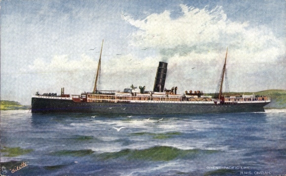 Kunstenaar Ak Steamer RMS Omrah, Orient Steam Navigation Company, Orient Line, Tuck 6229