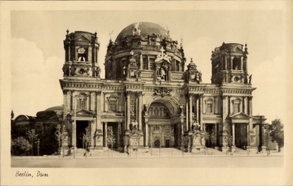 Ak Berlin Mitte, beschädigter Dom