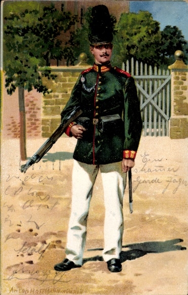 Künstler Ak Hoffmann, Anton, Deutscher Soldat in Uniform