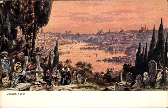 Artist PC Perlberg, F., Konstantinopel Istanbul Türkiye, Panorama