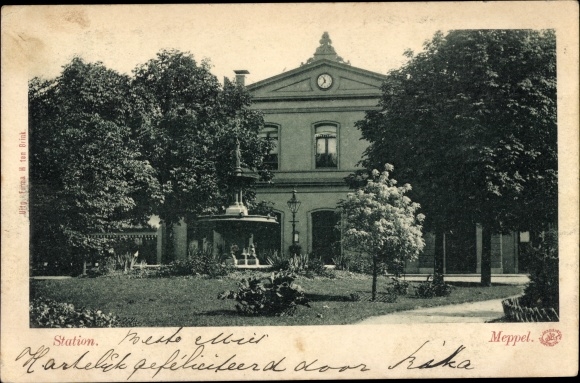 PC Meppel Drenthe Netherlands, train station, park