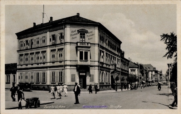 Ak Zweibrücken Rheinland Pfalz, Franz-von-Epp-Straße, Hotel Deutsches Haus