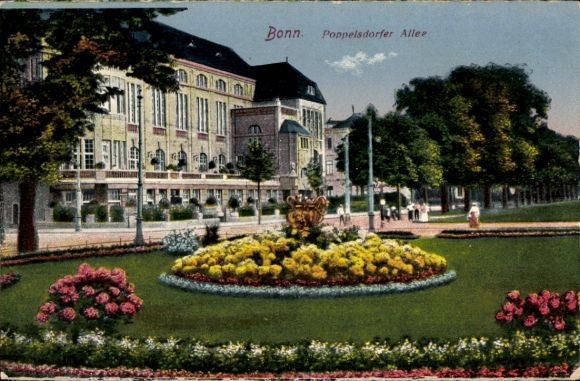 Ak Bonn am Rhein, Poppelsdorfer Allee, Teilansicht