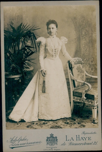 Kabinett Foto Königin Wilhelmina der Niederlande, Portrait, Fotograf Adolphe Zimmermans, Den Haag
