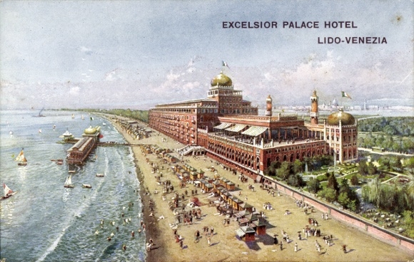 Postcard Lido di Venezia Venice Veneto, Excelsior Palace Hotel