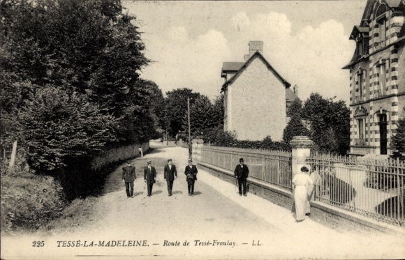 CPA Tessé la Madeleine Bagnoles de l'Orne, Route de Tessé-Froulay