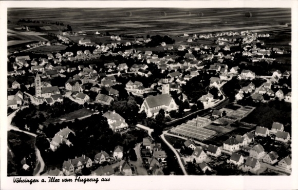 Ak Vöhringen an der Iller Schwaben, Fliegeraufnahme