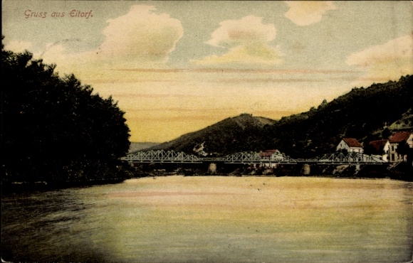 Postcard Eitorf an der Sieg, Bridge