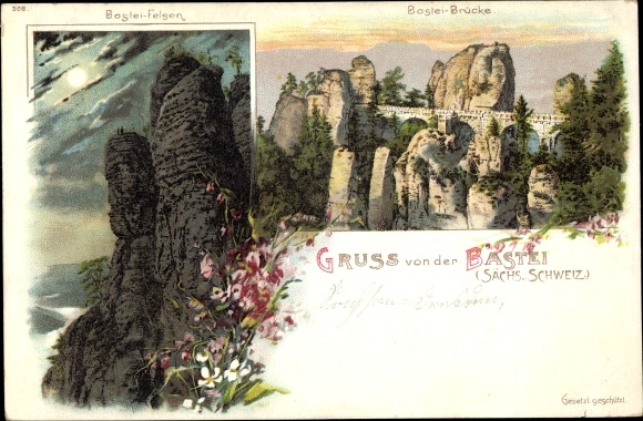 PC Lohmen in the Elbe Sandstone Mountains, bastion, nice detailed view