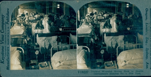 Stereo photo New York City USA, Convalescent Hospital no. 5,