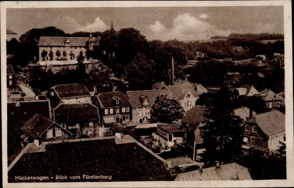 Postcard Hückeswagen in the Oberbergischer Kreis, view from the Fürstenberg