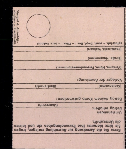 Michel nr 506 przekazem pocztowym