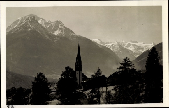 Ak Telfes im Stubai Tirol, Teilansicht