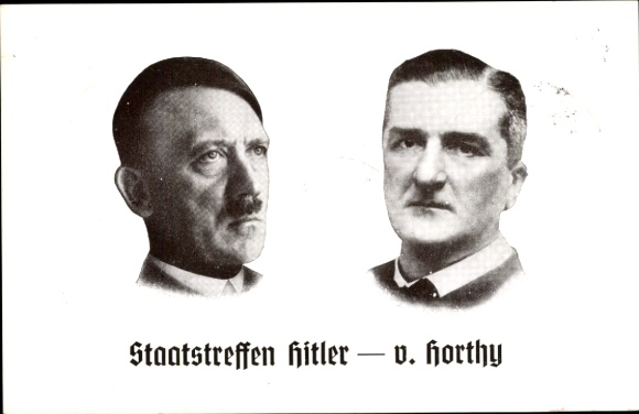 KP Führer i kanclerz Rzeszy Adolf Hitler, administrator Rzeszy von Horthy, spotkanie państwowe 1938