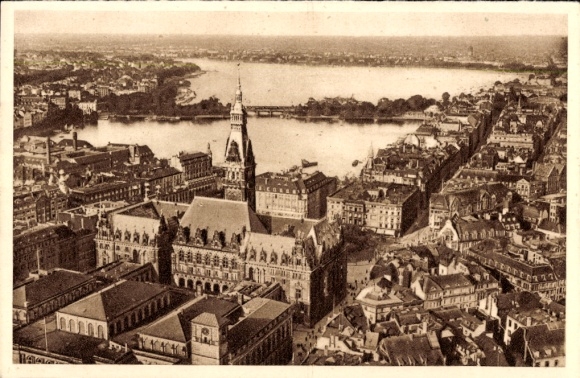 Papeteria pocztowa KP Hamburg Mitte Altstadt, Ratusz z Alster, Zdjęcie 62