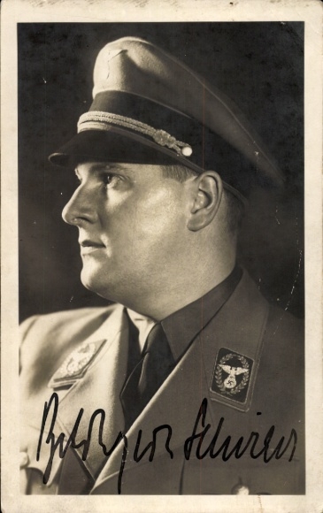Photo Postcard Baldur von Schirach, Reich Youth Leader, portrait, autograph