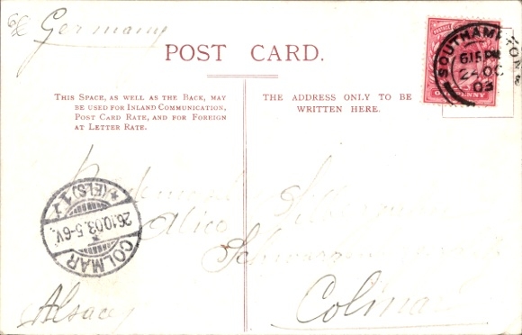Ak Union Castle Liner Briton op zee