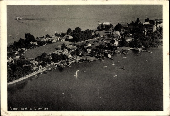 Postcard Fraueninsel Chiemsee Oberbayern, Panorama