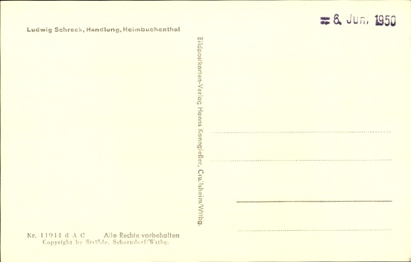 Postcard Heimbuchenthal in the Spessart, aerial photograph