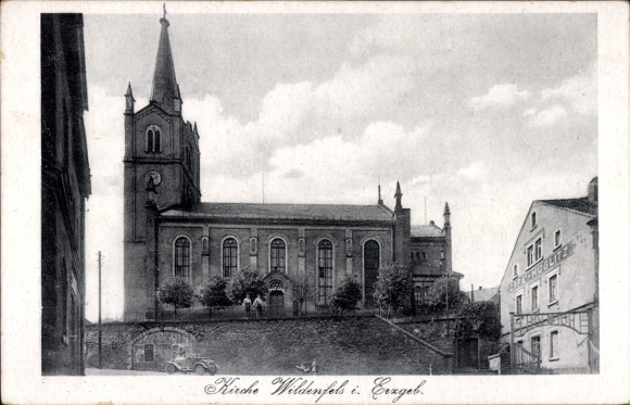 Ak Wildenfels in het Erzgebirge, kerk