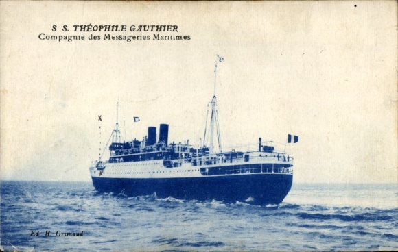 Ak Paquebot SS Théophile Gauthier, Berichten Maritieme Zaken